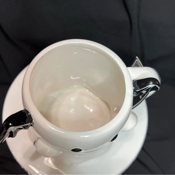 Cupcakes & Cashmere Halloween Black & White Ceramic Bat Coffee Mug - 22 FL. OZ - Picture 11 of 12